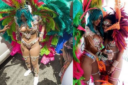 Rihanna este incredibil de frumoasă în tinuta, pe care o purta la carnaval în Barbadosul ei nativ