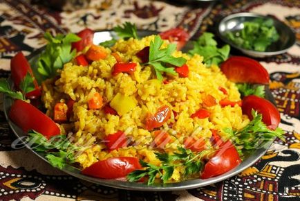 Рис з овочами в духовці рецепт з фото