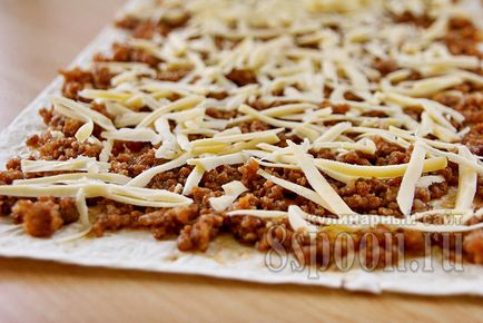 Tekercs lavash töltelékkel és zöldség recept lépésről lépésre fotók