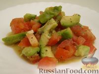 Salate de legume, salată de roșii, rețete cu o fotografie pe rețeta 184