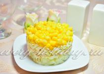 Салат з куркою ананасом і кукурудзою гаїті рецепт з фото