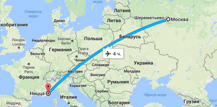 Cum să zburați la Nisa de la Moscova cu zbor direct