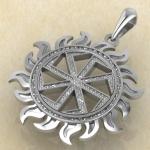Слов'янський символ Сваором в зірці Інгліі зі срібла