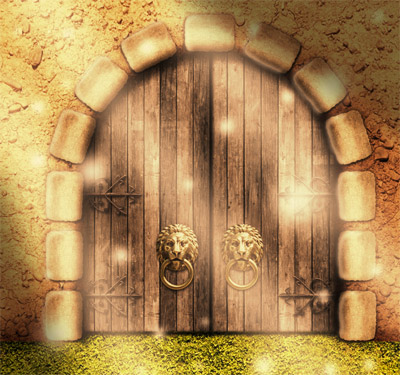 Створюємо в фотошоп двері середньовічного замку