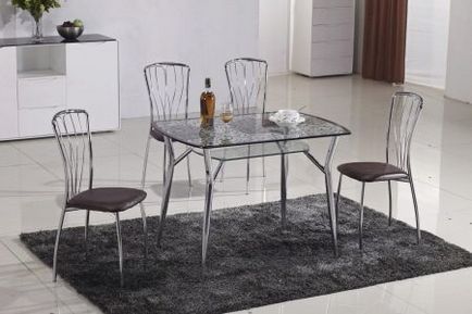 Скляні столи з фотодруком для кухні (53 фото) кухонні розсувні модель