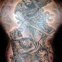 Tatuaj cu un samurai, arta tatuajului! Tatuaje, tatuaje la Kiev