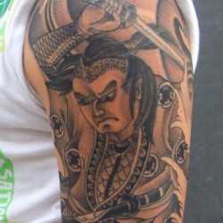 Tatuaj cu un samurai, arta tatuajului! Tatuaje, tatuaje la Kiev