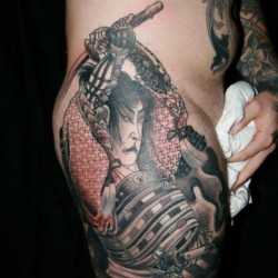 Tatuaj cu un samurai, arta tatuajului! Tatuaje, tatuaje la Kiev