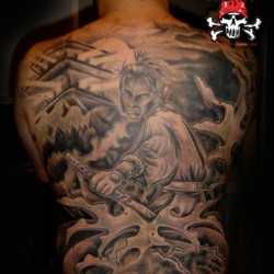 Tatuaj cu un samurai, arta tatuajului! Tatuaje, tatuaje la Kiev