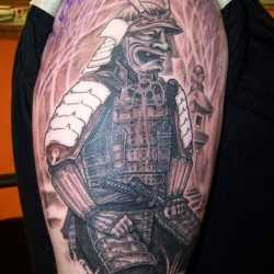 Tatuaj cu un samurai, arta tatuajului! Tatuaje, tatuaje la Kiev