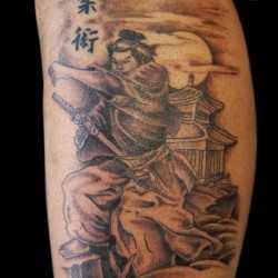 Tatuaj cu un samurai, arta tatuajului! Tatuaje, tatuaje la Kiev