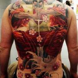 Tatuaj cu un samurai, arta tatuajului! Tatuaje, tatuaje la Kiev