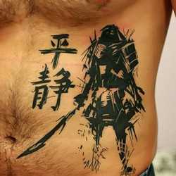 Tatuaj cu un samurai, arta tatuajului! Tatuaje, tatuaje la Kiev