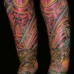 Tatuaj cu un samurai, arta tatuajului! Tatuaje, tatuaje la Kiev