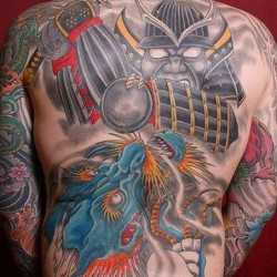 Tatuaj cu un samurai, arta tatuajului! Tatuaje, tatuaje la Kiev