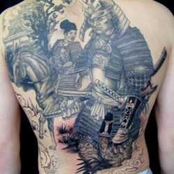 Tatuaj cu un samurai, arta tatuajului! Tatuaje, tatuaje la Kiev