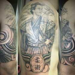 Tatuaj cu un samurai, arta tatuajului! Tatuaje, tatuaje la Kiev