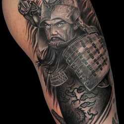 Tatuaj cu un samurai, arta tatuajului! Tatuaje, tatuaje la Kiev