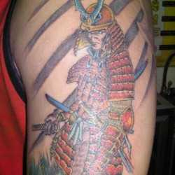 Tatuaj cu un samurai, arta tatuajului! Tatuaje, tatuaje la Kiev