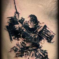 Tatuaj cu un samurai, arta tatuajului! Tatuaje, tatuaje la Kiev