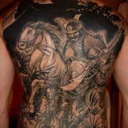 Tatuaj cu un samurai, arta tatuajului! Tatuaje, tatuaje la Kiev