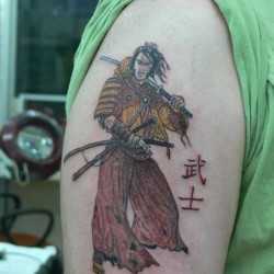 Tatuaj cu un samurai, arta tatuajului! Tatuaje, tatuaje la Kiev