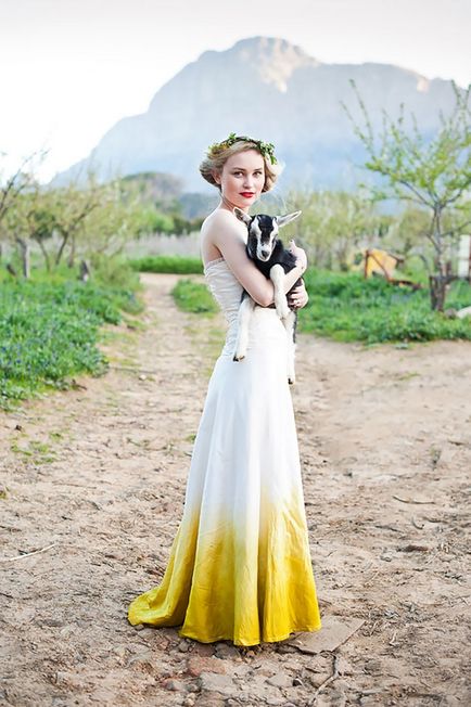 Trend pentru rochii de nunta gradient, care va face cea mai buna zi in viata chiar mai colorata,