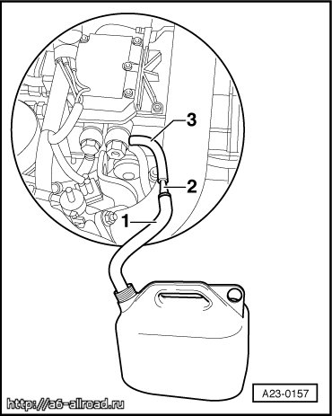 Отстраняване на въздуха от горивната система 2, 5tdi - собственици на клубове Audi Allroad