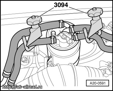 Отстраняване на въздуха от горивната система 2, 5tdi - собственици на клубове Audi Allroad