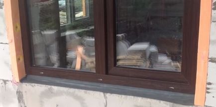Telepítés az ablakok a ház pórusbeton vagy hab blokkok gyártására és javítására