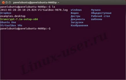 Виведення списку файлів в linux командою «ls» (list)