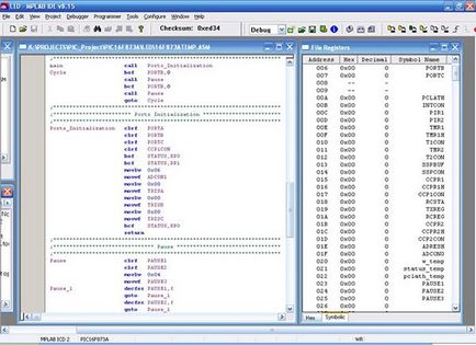 Programare în circuit și microcontrolere microcip de depanare