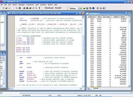 Programare în circuit și microcontrolere microcip de depanare