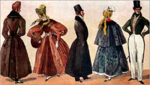 Timp și modă - haine de epoca Biedermeier (anii 1830-1850