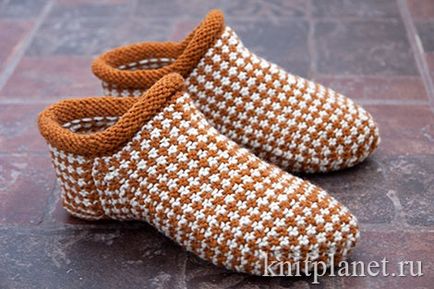 Tricotat papuci pentru copii cu ace de tricotat - masterat corect - manual, manual, tricotat pentru copii