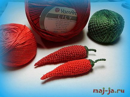 Legume tricotate din legume tricotate, ardei iute tricotat