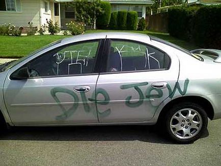 Autó védelmet vandálok