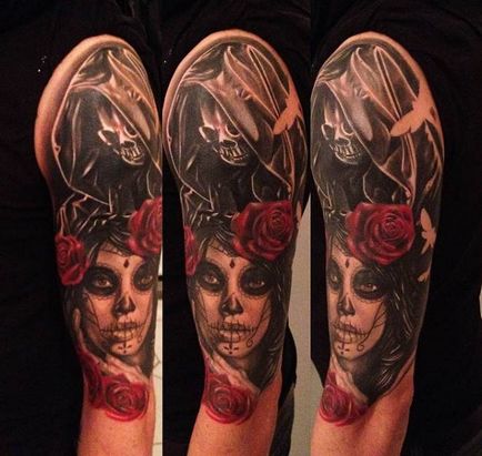 Jelentés Santa Muerte tetoválás