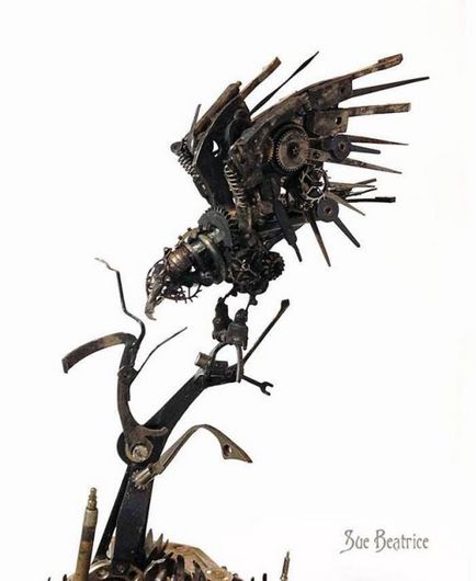 15 uimitoare sculpturi Steampunk din mecanismele ceasului vechi