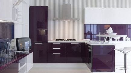 Біло-фіолетова кухня (42 фото), дизайн своїми руками інструкція, фото і відео-уроки, ціна