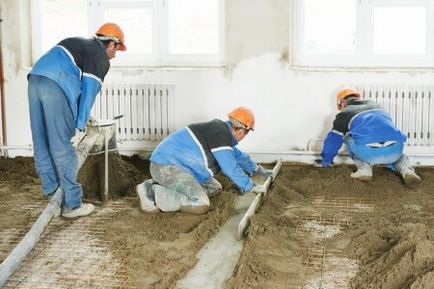 Cement padló kezét -, hogyan lehet egy esztrich padló