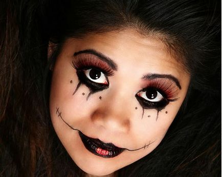 Gyermek Halloween témát make-up divat ötletek