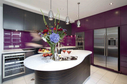 Design de bucătărie violet - gem de mure