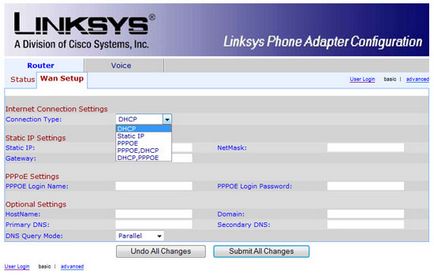 Két csatornás VoIP SIP adapter Linksys PAP2T és a Linksys SPA2102