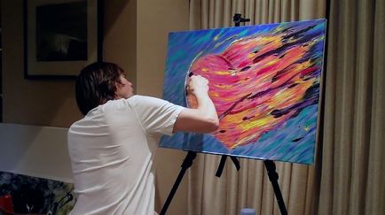 Jim Carrey a arătat cum își creează picturile, stelele, revista app!