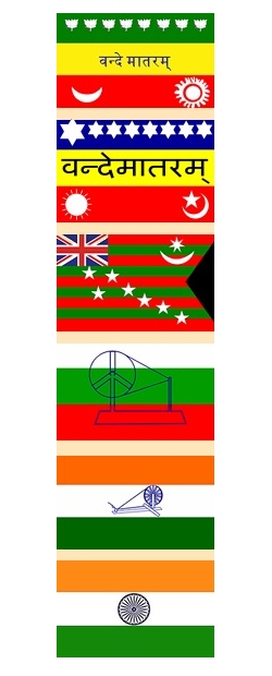 Прапор Індії та історія індійської символіки періоду боротьби за незалежність, історичні індійські
