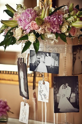 Фотографії в весільному декорі