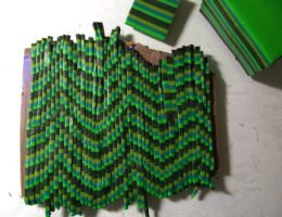 Imitație de broderie de bargello (bargello, bargello) din argilă polimerică - târg de maeștri - manual