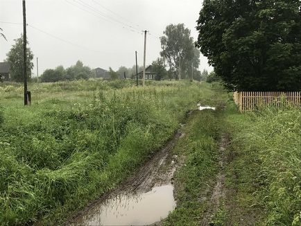 Як намалювати російське село в дощ