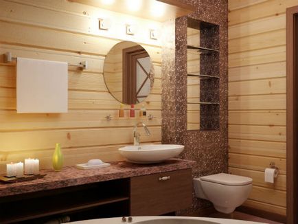 Hogyan felszerelni egy fürdőszoba, egy fából készült ház, és nem csak, fotó tervezési példák, projektek és tervezés